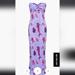 NWT- Floral Pleated Maxi Dress